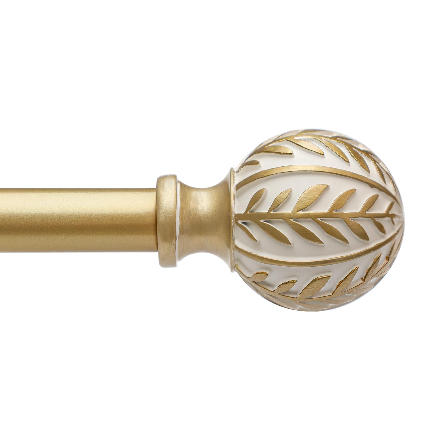 Photo 1 of [SIMILAR ITEM!!] QDWIS Gold Curtain Rods for Windows 48 to 84 inch,1" Adjustable Heavy Duty Window Curtain Rod with Leaf Finials,Rustic Decorative Drapery Rods Set,Size:36-88''