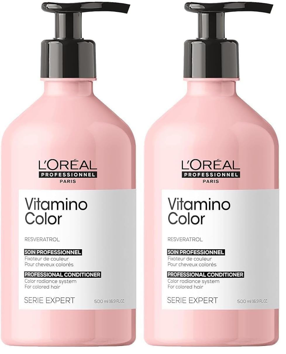 L'Oréal Professionnel Farberhaltende Spülung für coloriertes Haar, Mit Resveratrol, Serie Expert, Vitamino Color Conditioner, 500 ml (Packung mit 2)