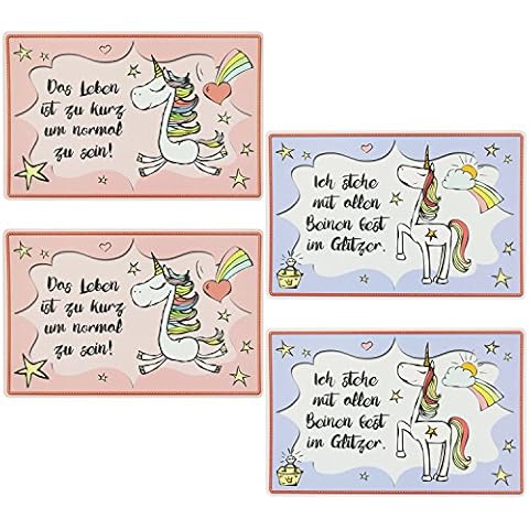 COM-FOUR® Unicorn Place Mats for Children Cover