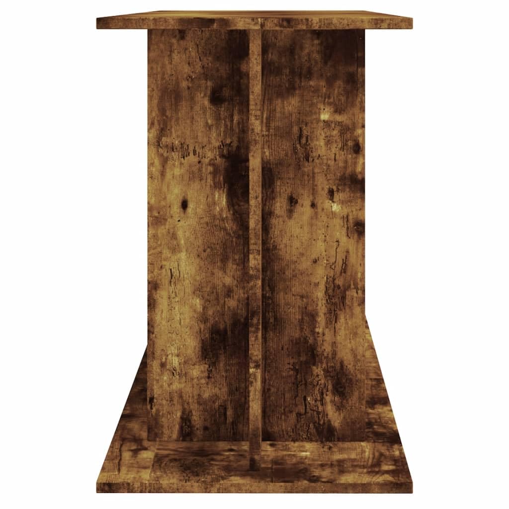 Supporto per acquario, rovere affumicato, 120 x 40 x 60 cm, in legno di ingegneria, mobile per acquario con scomparti, supporto per serbatoio di rettili, armadio portaoggetti per soggiorno