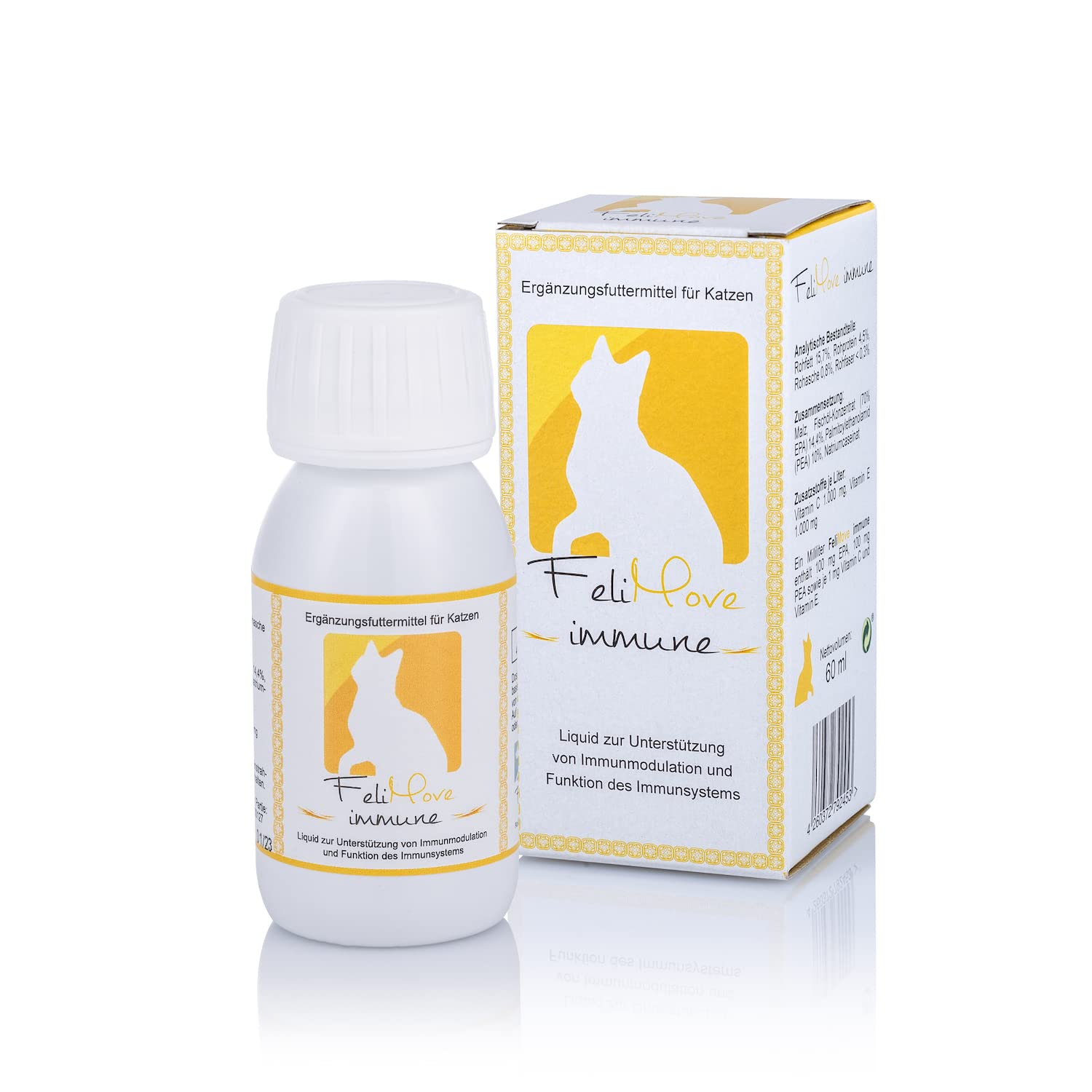 Immune | Booster zum Immunsystem stärken und modulieren, für Immunobalance | PEA und EPA in hoher Konzentration | bei Juckreiz, Allergien und Immun Problemen verträglich | Liquid mit 60 ml