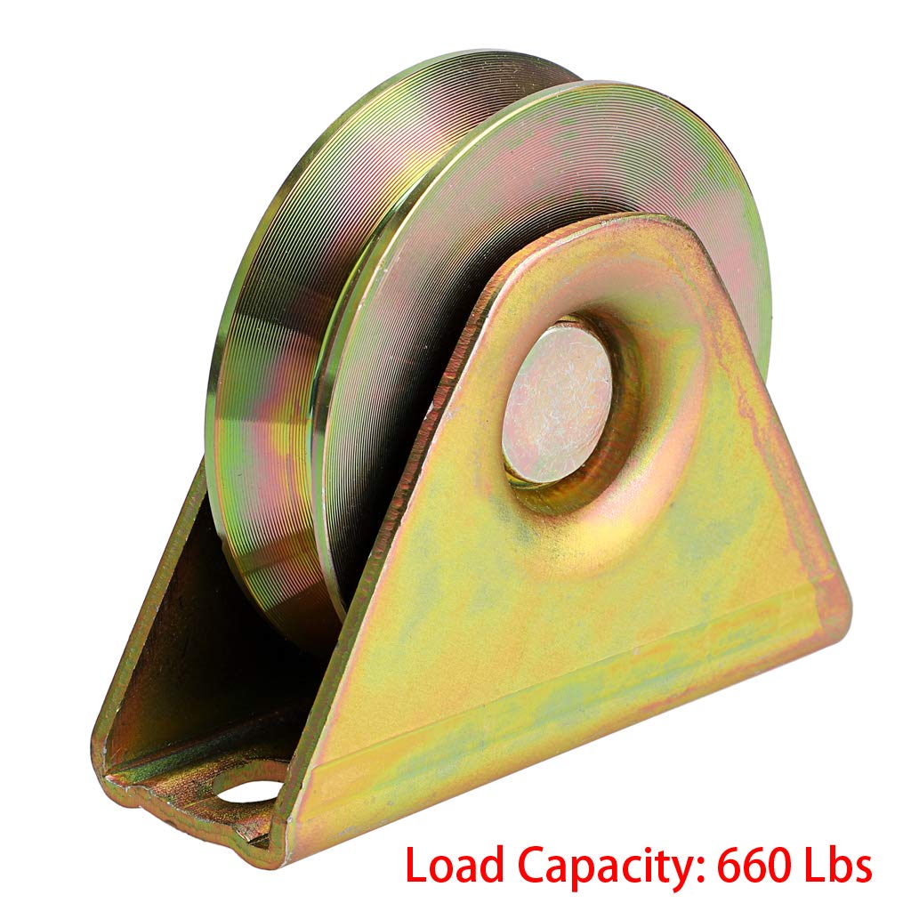 Skelang 3" Sliding Gate Wheels, V Groove Caster, Heavy Duty Rigid