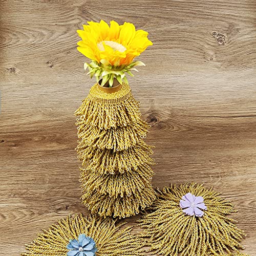 10 Yards 4.5Cm/1.8Inch Wide,(Golde-4.5) Sewing Fringe Trim,Fringe Tassel For Skirt Wedding Dress Lamp Shade Decoration(Golden-4.5) #TOP4