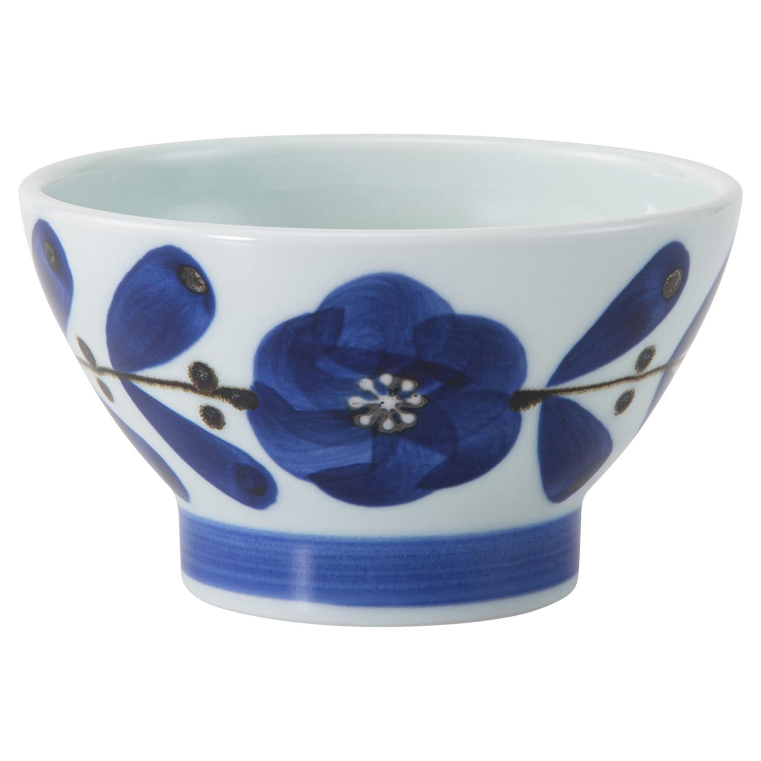 青い花模様 蓋付き茶碗 Amazon｜波佐見焼 ご飯茶碗 容量約300ml 廻り花 ブルー 日本製