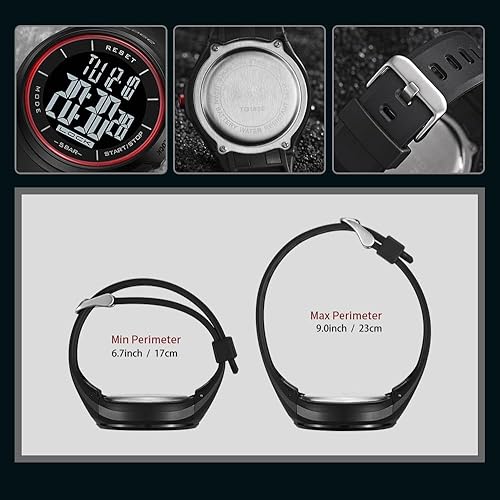 Miniatura 7 de TACTIME Reloj digital - Pantalla táctil, pantalla de números grandes, reloj deportivo al aire libre