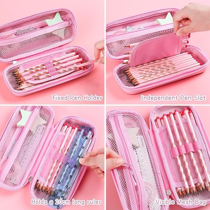 Image of 3D Pink Rabbit Pencil Case Pencil Pouch Waterproof Pencil Box Bag for Kids Girls School Students, (Small Pink Rabbit)