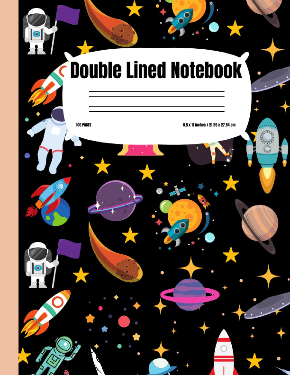 Double Lined Notebook: Space Narrow Handwriting Practice Letters, Words and Sentences Lined Paper - Preschool and Kindergarten Double Lines Notebook For Kids