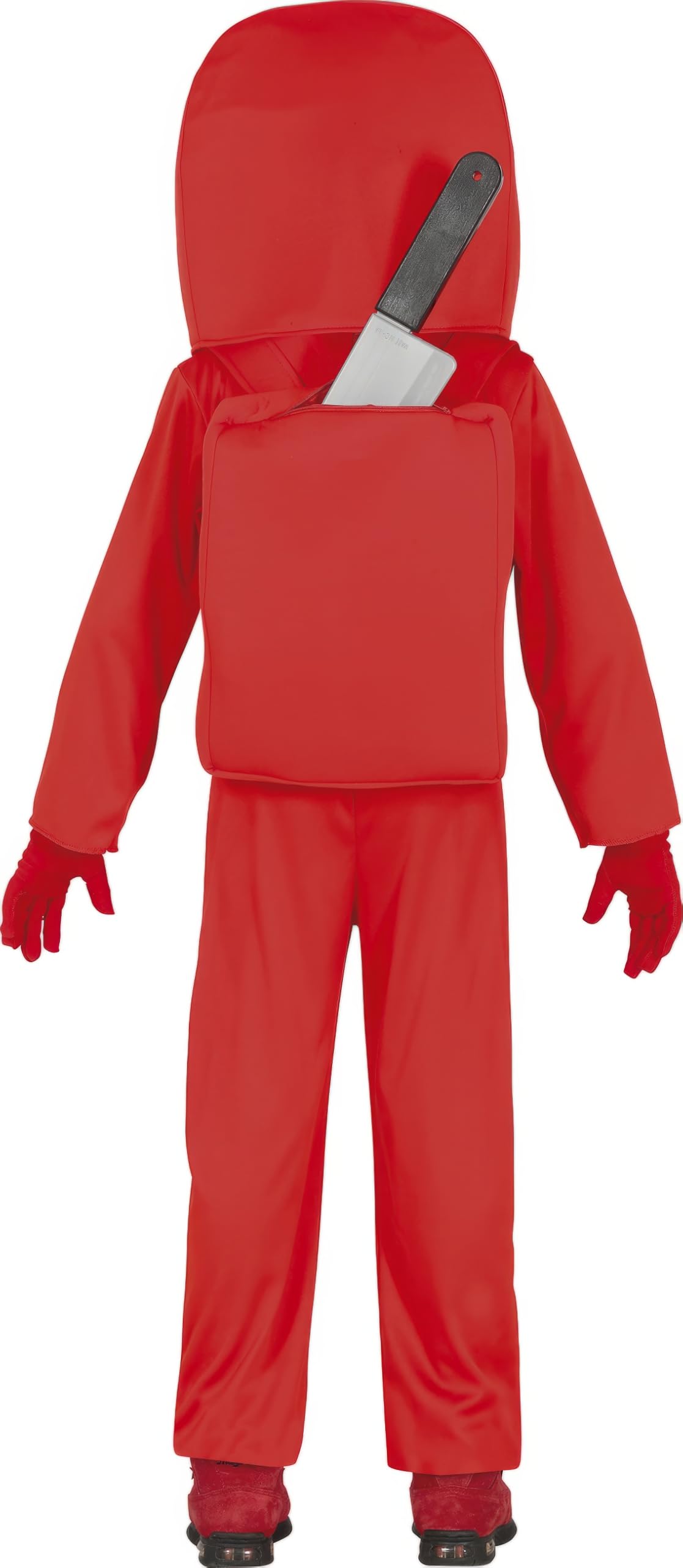 FIESTAS GUIRCA | Costume Astronauta Rosso Bambino e Teen - Tuta, Cappuccio e Zaino - Abito Spaziale per Carnevale, Feste Videogiochi, Anime, Cosplay e Halloween - Unisex