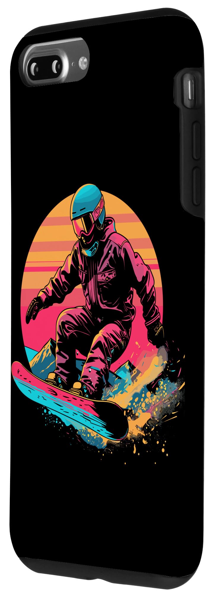 Snowboarder 80s Look Freestyle Snowboarding Case for iPhone 7 Plus/8 Plus - Image 2