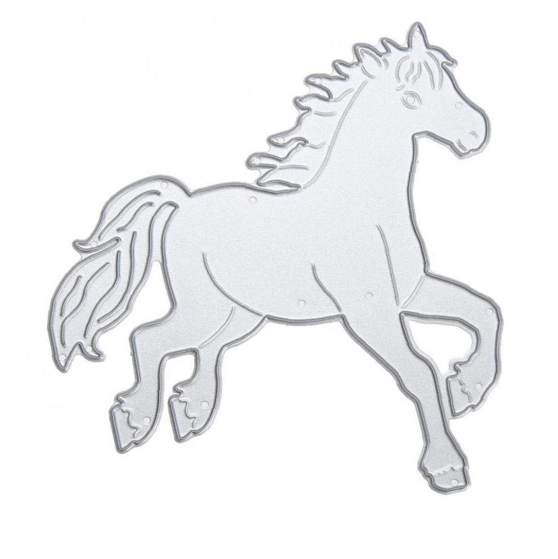 Lankater Horse Shape Cutting Dies Cartoon Folder Template Album Photo Decoration Crafts Diy Scrapbooking Stencil Template