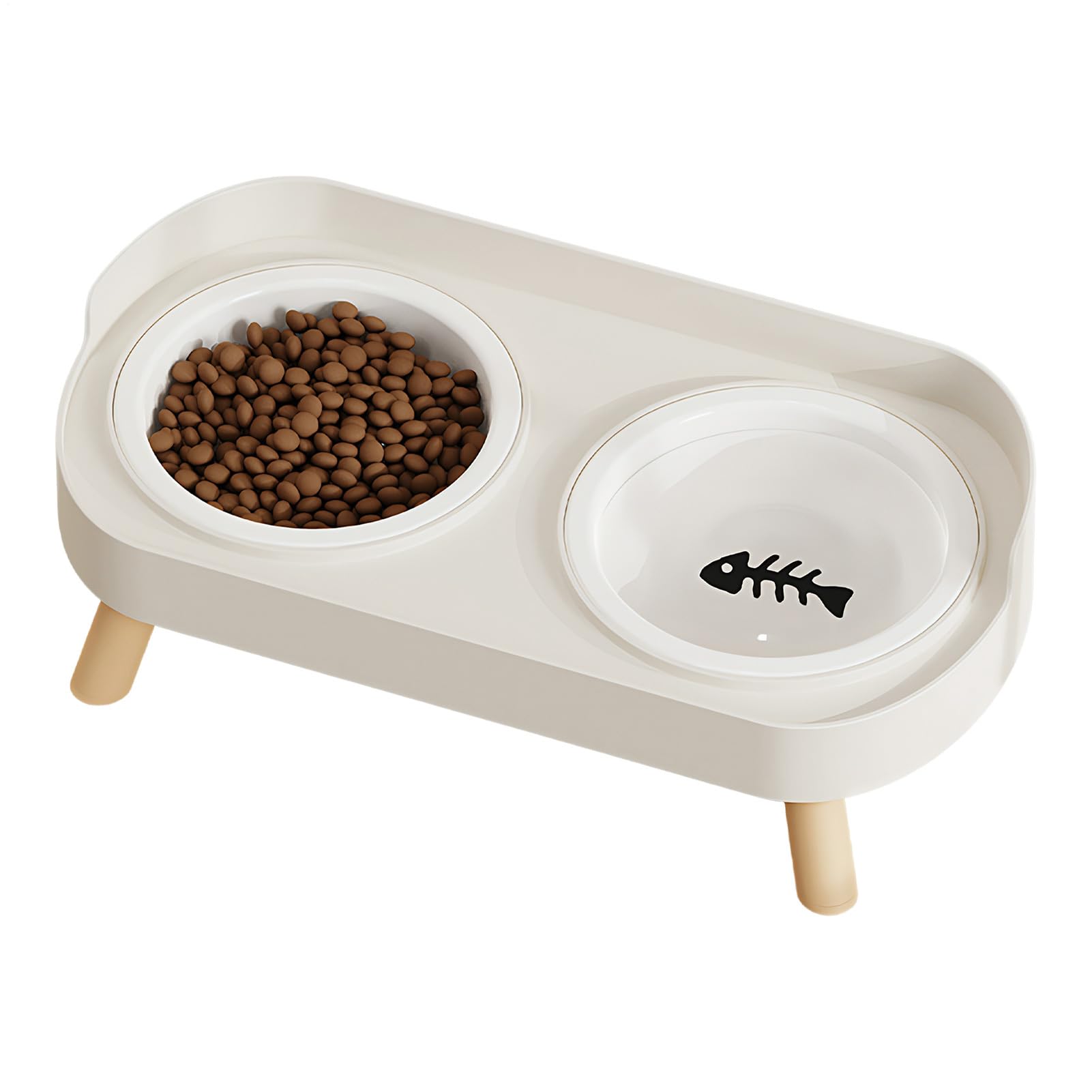 Ciotole Per Cani Rialzate - Per Cibo Per Gatti Stazione Di Alimentazione Per Cani | Mangiatoia Per Acqua Antiscivolo In Ceramica Per Cuccioli Di Di Piccola Taglia Per Animali Domestici