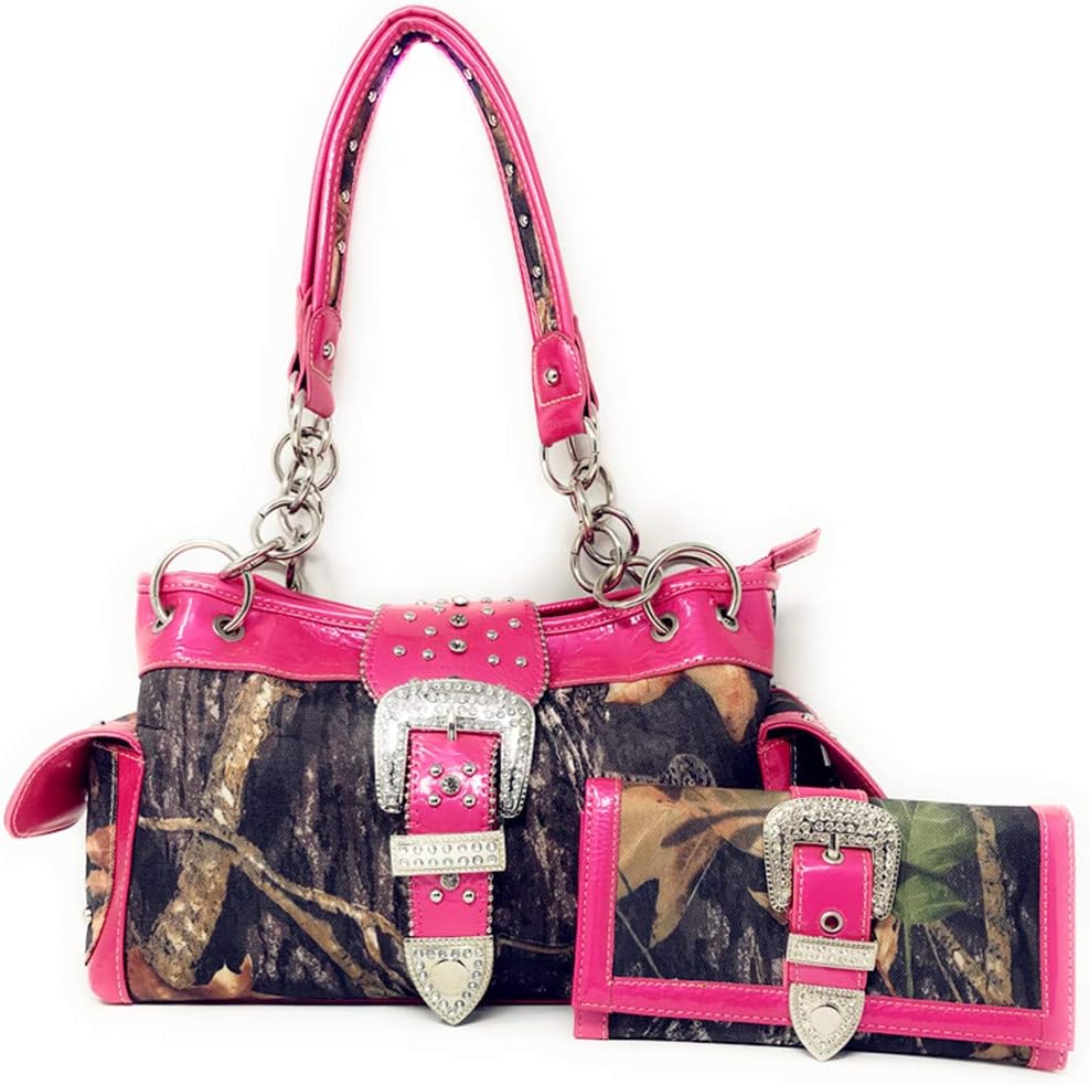 Pink Camo Purse And Wallet Set SET VALIGERIA CAMO ROSES