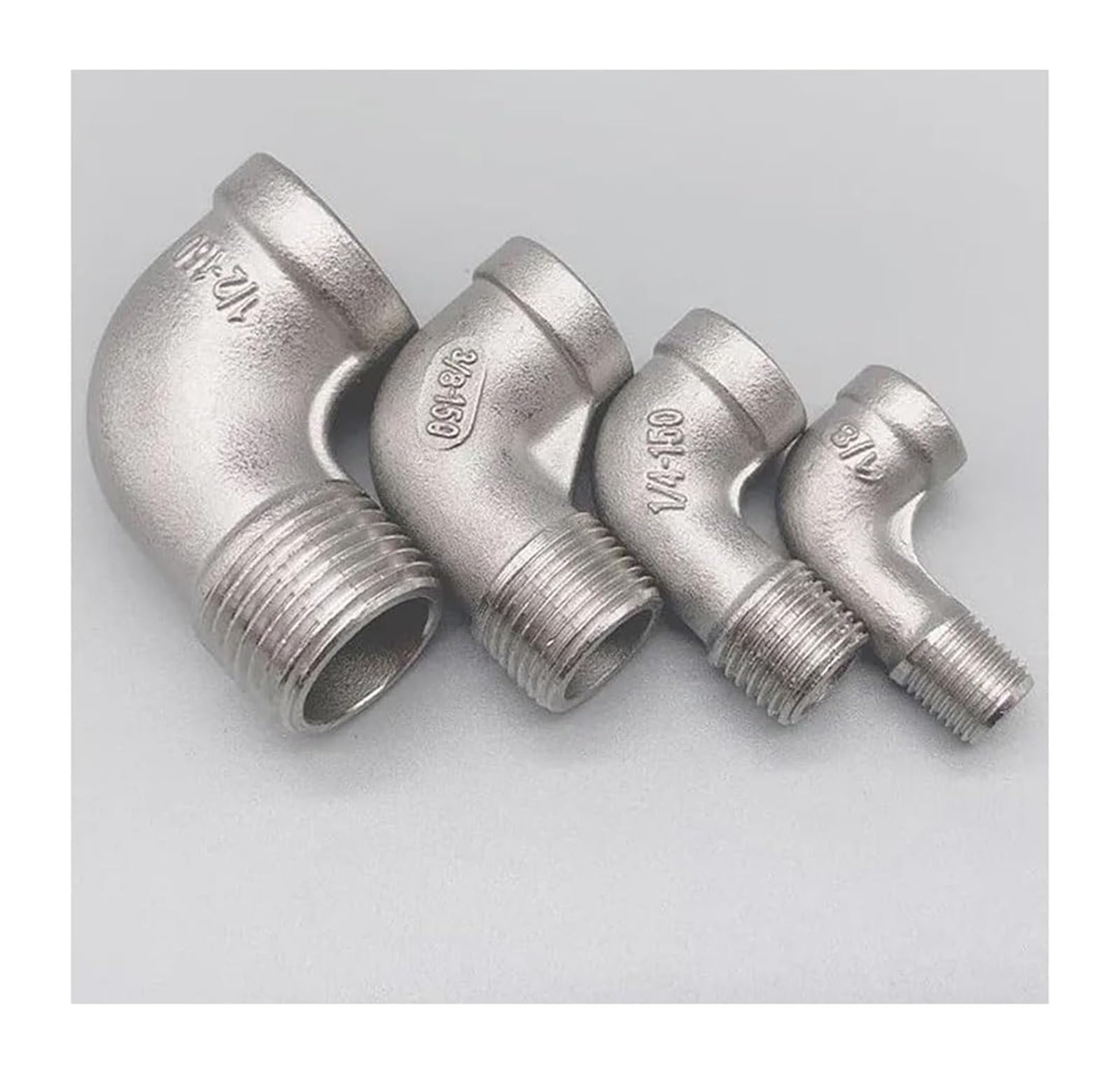 Conectores de codo de 1/8", 1/4", 3/8", 1/2", 3/4" y 1" hembra de acero inoxidable 304.,Conectores acodados(Dn 32)