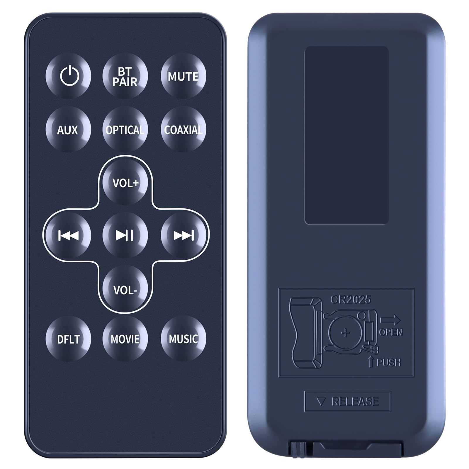 New 105000784 Replacement Remote Control Compatible with Logik L32SBIN16 Soundbars Remote Controller, black