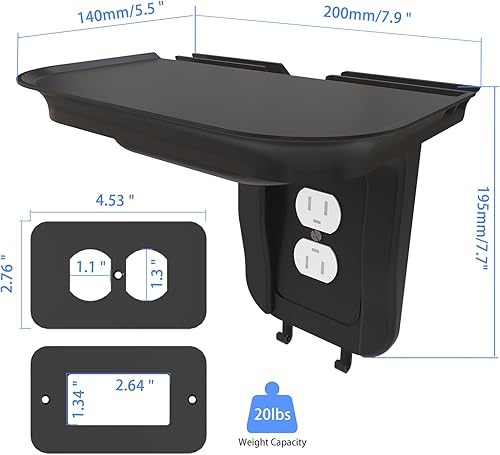 Miniatura 3 de suptek Estante grande de pared, organizador de pared para el hogar, perfecto para baño, cocina, dormitorios, ideal para altavoces de teléfono
