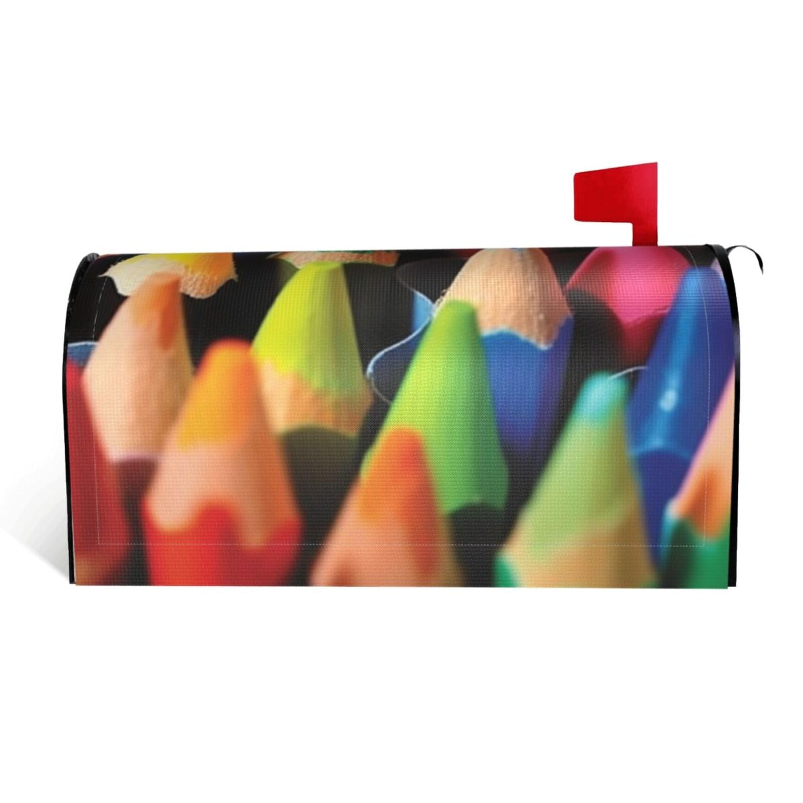 Crayons Mailbox Covers Magnetic Standard Size 21x18 in, Decorative Post Letter Box Cover Waterproof Mailbox Wraps Outdoor Post Wraps for Garden Yard Home Decor