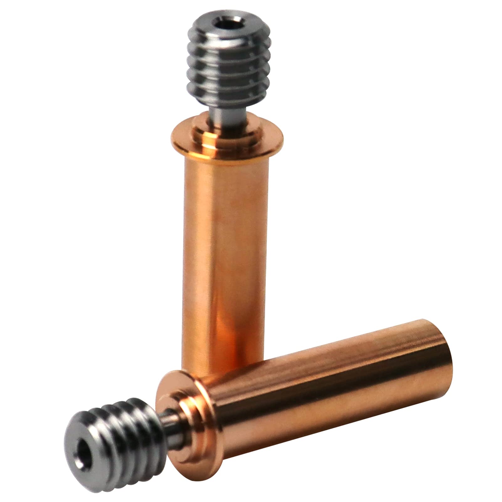 Haldis 3D CR-6 SE Bi-Metal Heatbreak, 2 Pack Upgrade Heat Break Titanium Alloy + Plated Copper Bi Metal Throats for Creality CR-6 SE 1.75mm Filament