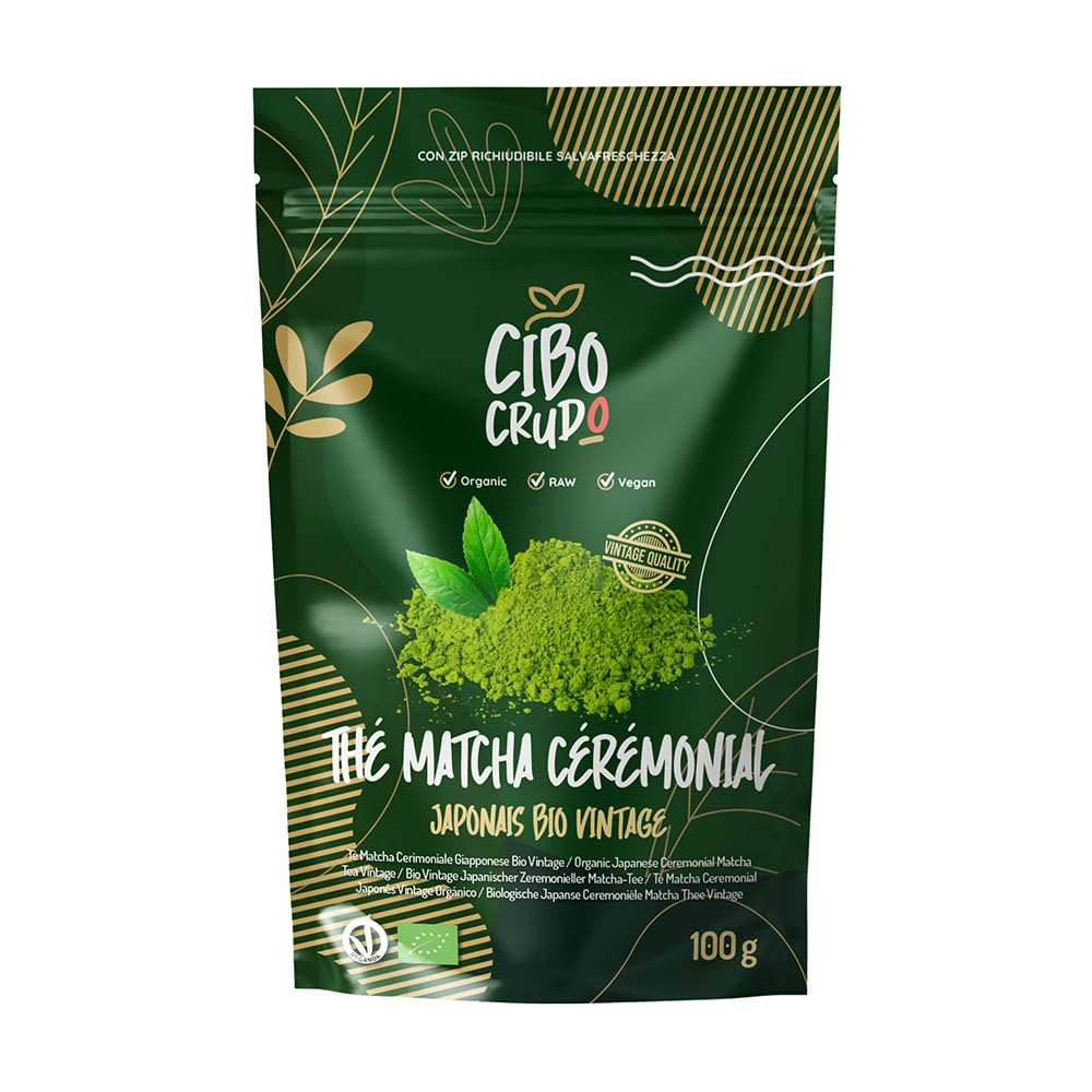 The Matcha Ceremonie Bio du Japon - 100g. Thé Vert Matcha en Poudre pour a Cérémonie du Thé. Te Matcha Bio Japonais Idéal à Boire. Organic Matcha Ceremonial Green Tea Powder.