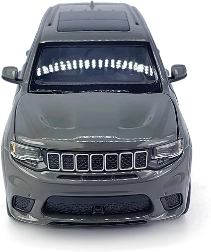 Miniatura 8 de Grand Cherokee Trackhawk - Auto de juguete fundido a presión a presión a escala 132, vehículo SUV de metal fundido de aleación de zinc, sonido
