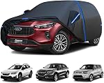 Kayme Housse de voiture personnalisée pour Ford Mustang, Chevy Camaro, Windproof mis à jour & 100% Imperméable. Couverture extérieure complète tout-temps Rain Sun Snow Protecteur avec fermeture à glissière et serviette.