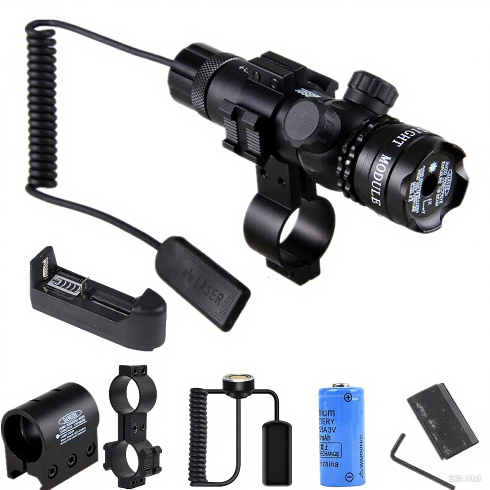 LUXNOVAQ Taktik Ayarlanabilir Yeşil Lazer Sight Dot 532nm Ray Dağı ile, kapsam Dağı Lazer Kapsam Şarj Edilebilir Pil ile, Şarj Av için Basınç Anahtarı, Çekim, Açık Hava Etkinlikleri.