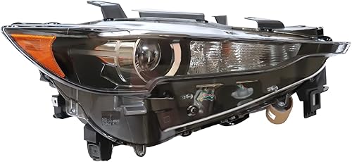 Conjunto de faros delanteros LED halógenos para Mazda CX-5 CX5 2017-2021, para Mazda Cx-5 Cx5 2017 2018 2019 2020 2021, lente transparente (lado del