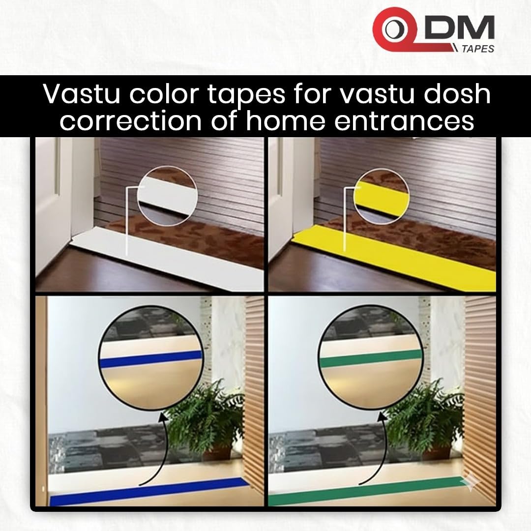 DM TAPES Vastu Color Floor Tapes (BLUE, 2 Inch × 15 Mtr)| Vastu Correction - For WC Toilet, Kitchen and Home Entrance | Vastu Tape Remedy 4