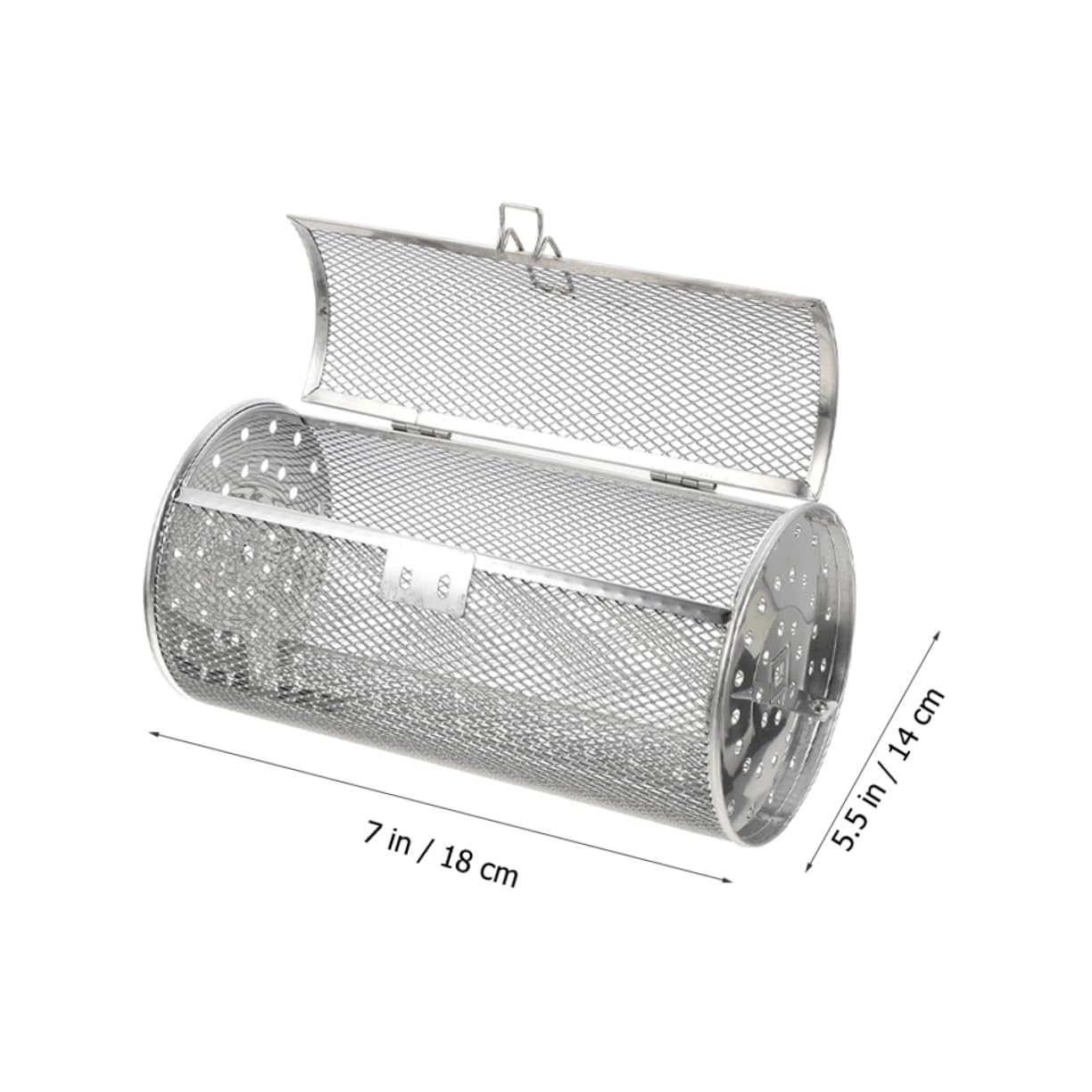 Kisangel Grilled Cage Rotating Basket for Air Fryer Kitchen Grill Cage Skewers for Bbq Skewers Grilling