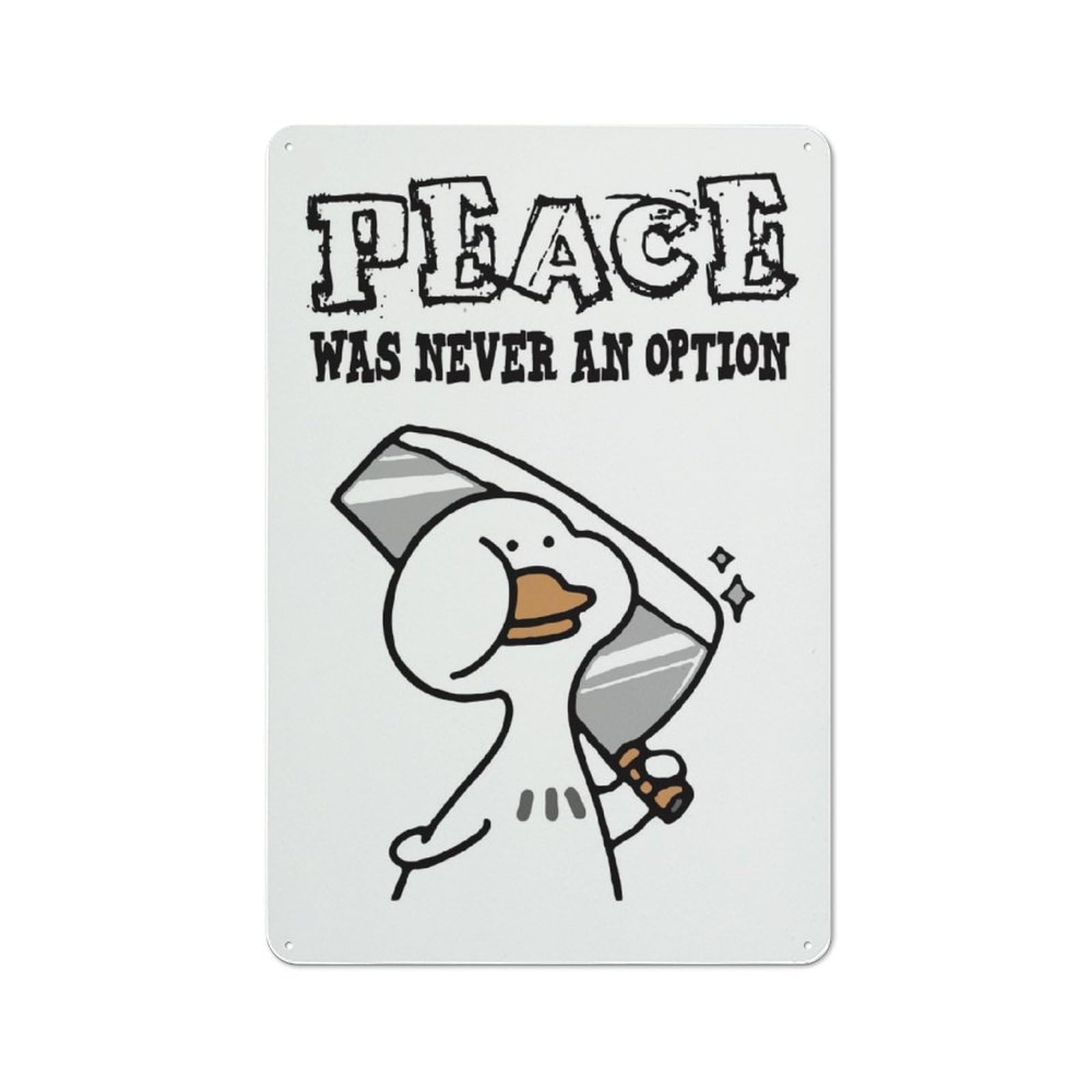 Junmoney Funny Duck Vintage Metal Sign 30X20cm For Pub Or Café, For Collectors Of Vintage Metal Wall Decor
