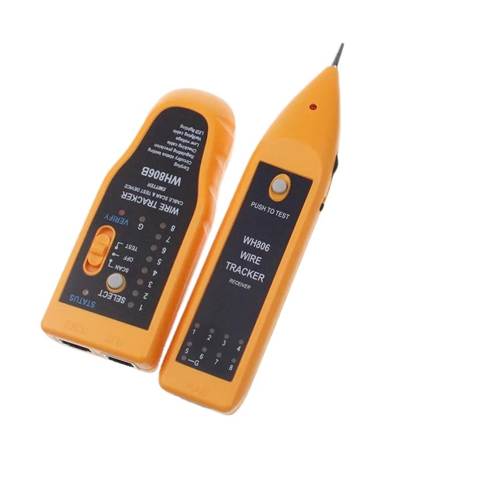 Tester for cavi di rete, localizzatore telefonici for Cat5 Cat5E Cat6 RJ45 RJ11, test ricerca linee elettriche Prove di trasmissione