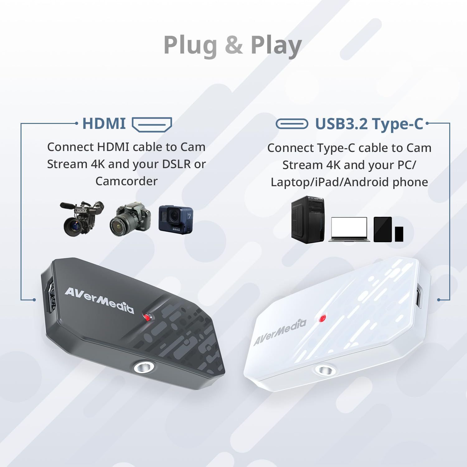 AVerMedia CamStream 4K BU113G2 本体 AVerMedia BU113G2 CamStream 4K – 4K60 USB Video Capture Card for