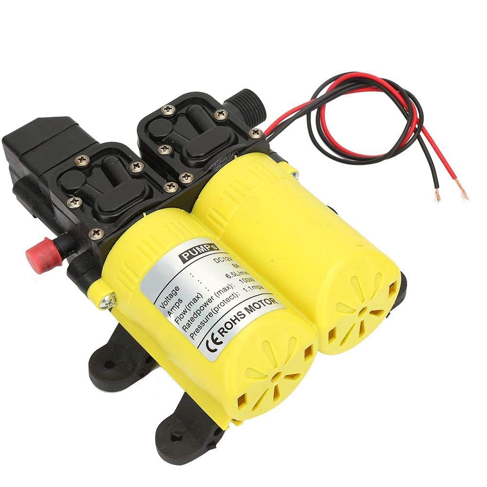 Elektrische Autowaschpumpe, 3208 12V 100W Hochdruckreiniger Doppelsaugende Pumpe Elektrische Selbstansaugende Hochdruckwasserpumpe für Wohnwagen, Booten, Autos