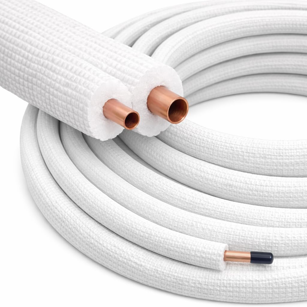 Black panda Kupferrohr-Set 1/4" & 3/8" – 2x24 m mit 9 mm Isolierung - Klimaanlagen Rohre aus hochwertigem Kupfer für Split-Klimageräte - Energieeffizient & korrosionsbeständig