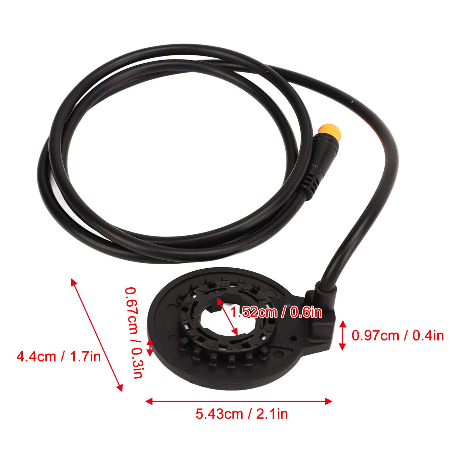 RiToEasysports Elektrofahrrad-Pedal, Assist-Sensor, Rutschfester Doppel-Hall-Sensor für Elektrofahrräder mit Wasserdichter Schnittstelle, 36 V, 48 V
