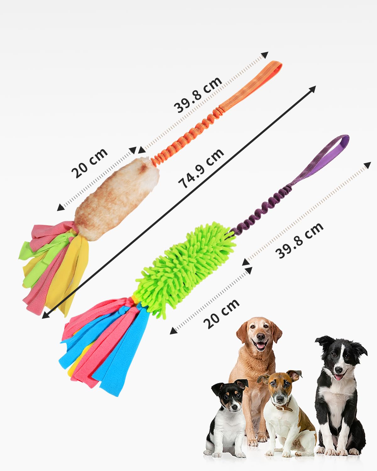 Amazon | SCHITEC 犬 おもちゃ ぬいぐるみ 音の出る ロープ ロング 