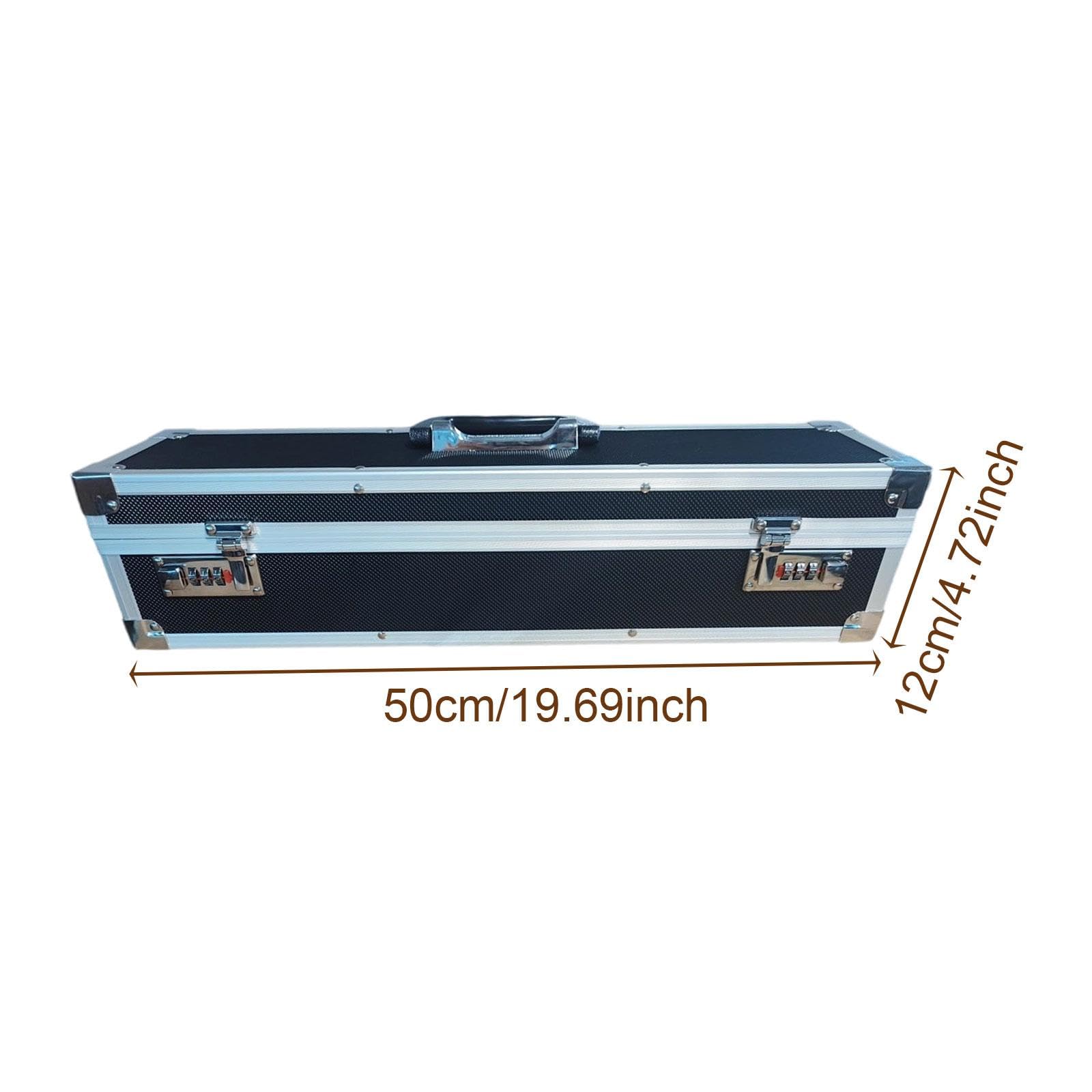 Fenteer Mallette à Couteaux Professionnelle en Aluminium, Coffre de Rangement pour Couteaux, Boîte à Outils avec Verrouillage par Mot de Passe, Étuide de Protection pour Chefs et Cuisines