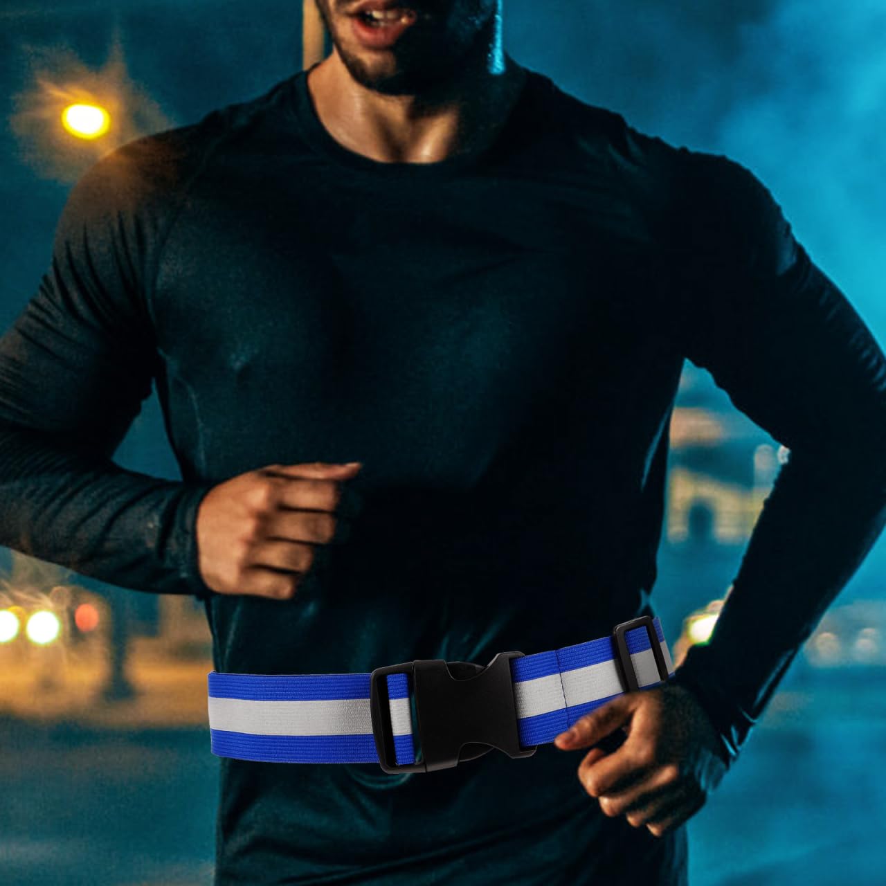 Mipcase Reflective Belt Adjustable PT Belt Elastic Reflective Straps for Night Running Walking Cycling