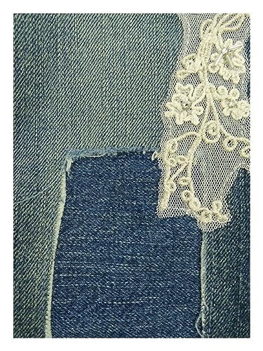 Lauren Ralph Lauren Women's Lace Patchwork Tapered Jeans (16, Indigo)3