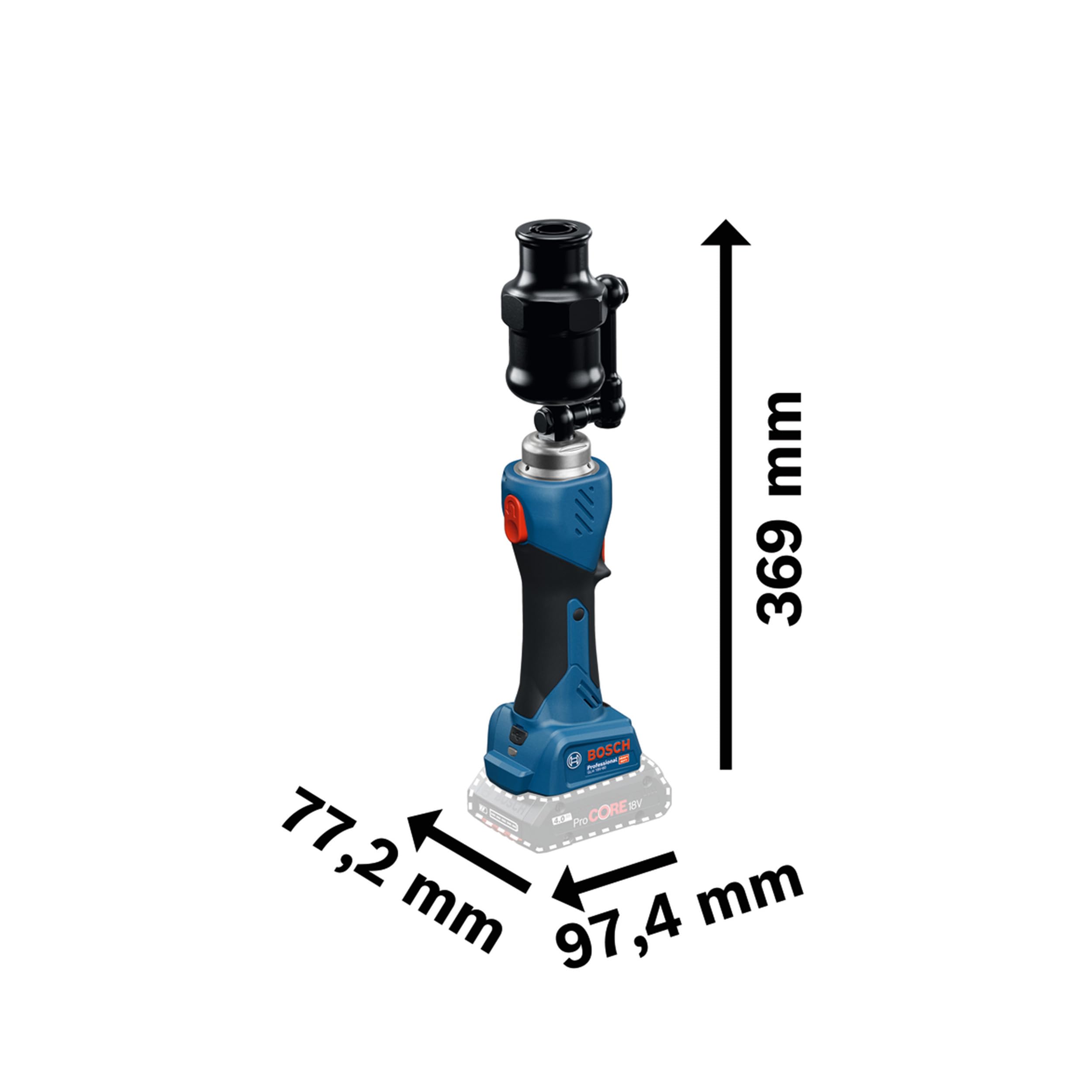 Bosch Professional 18V System Herramienta Punzonadora Hidráulica a Batería GLH 18V-60 (incl. 2 pernos de extracción, 2 espaciadores, tubo de grasa, XL-BOXX)