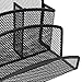 STOBOK Iron Mesh File Organizer Pen Compartment Multi-Functional Desktop Storage Rack for Office Supplies and Documents No Assembly Required for Home and Workspaces