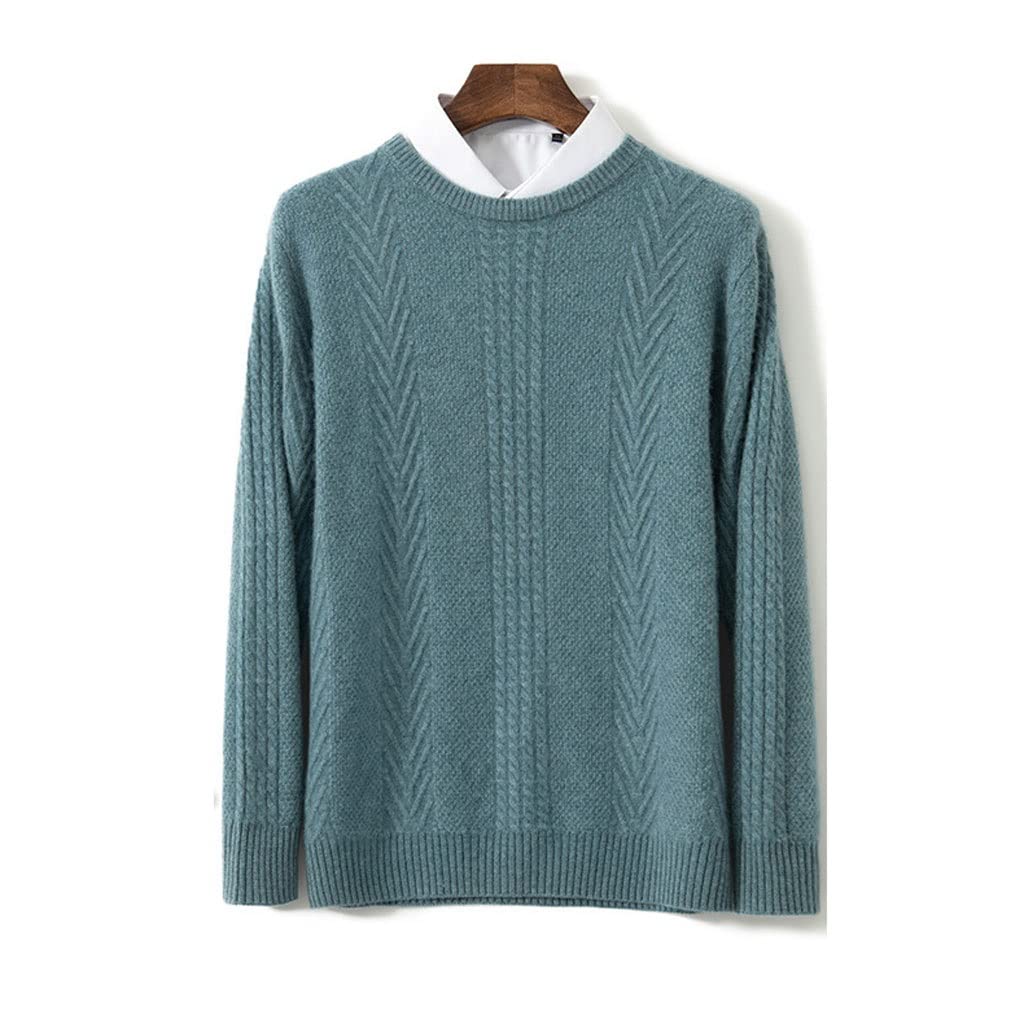 Pull en cachemire col rond contre le froid, tricot ample grande taille L chaud pour l'hiver