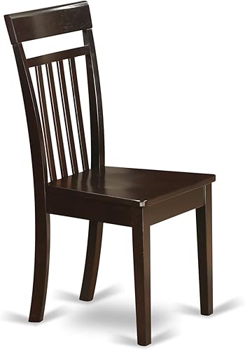 Miniatura 5 de East West Furniture PFCA7-CAP-W - Juego de mesa de comedor moderno de 7 piezas que consta de una mesa cuadrada de madera con hoja de mariposa y 6