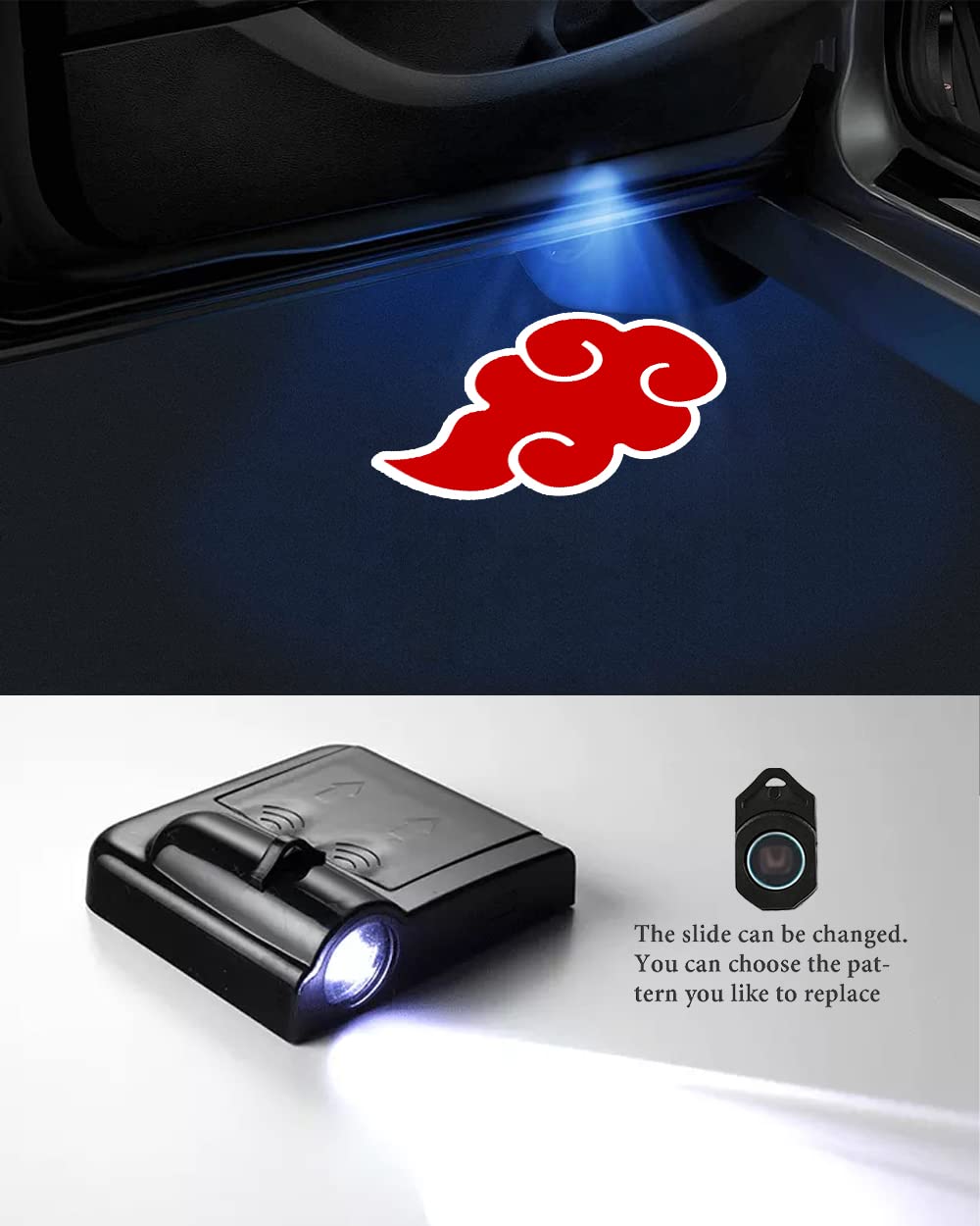 2PCS Car Door Lights Logo Projector for JNaruto Shippuden Akatsuki