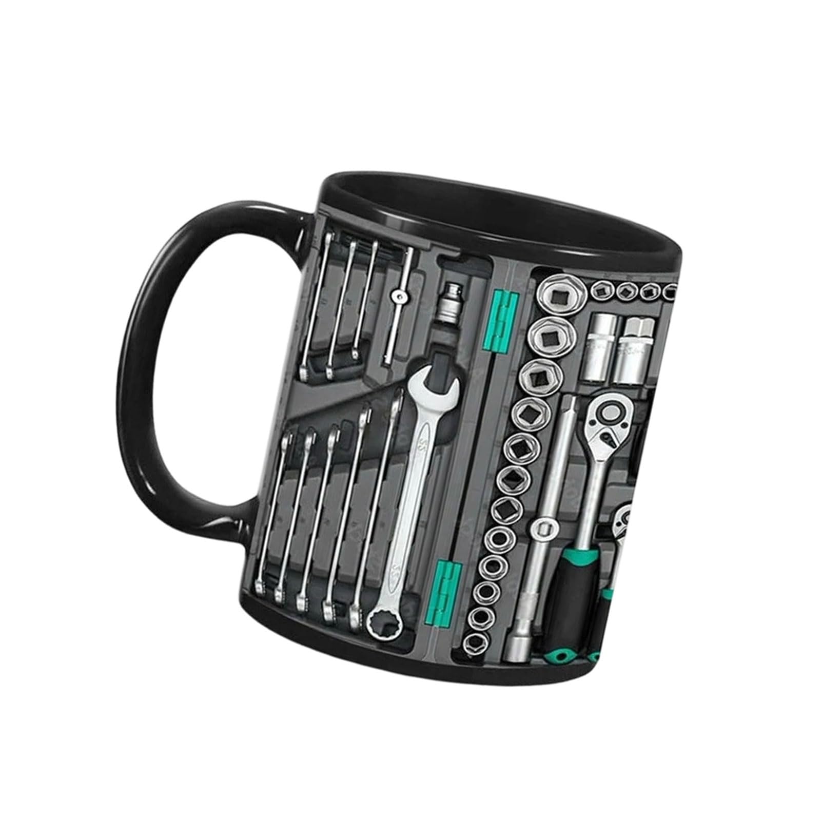 Jazuaiao Dd Ceramic Drinkware Shaped Mechanics Toolbox Drinking Cup With Ergonomic Handle For Mechanics Hobbyists And Collectors Tool Theme Mug