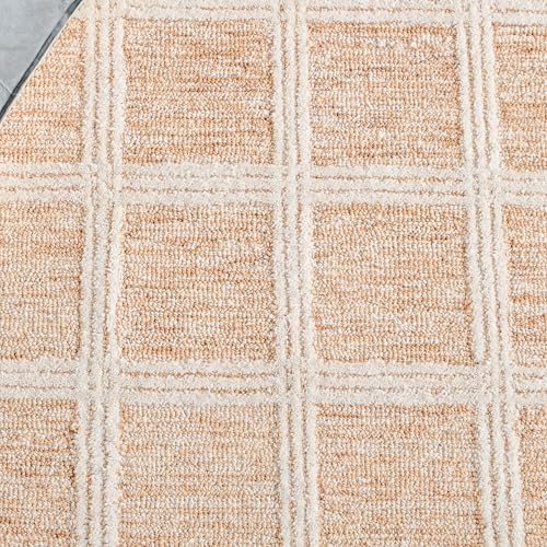 Tapete decorativo SAFAVIEH 5' x 8' en lana naranja e ivory miniatura 5