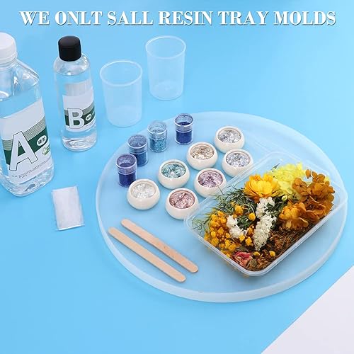 Miniatura 2 de Moldes de bandeja de resina, moldes redondos para bandeja rodante, moldes de bandeja de silicona, moldes de bandeja enrollable de 11.8 pulgadas para