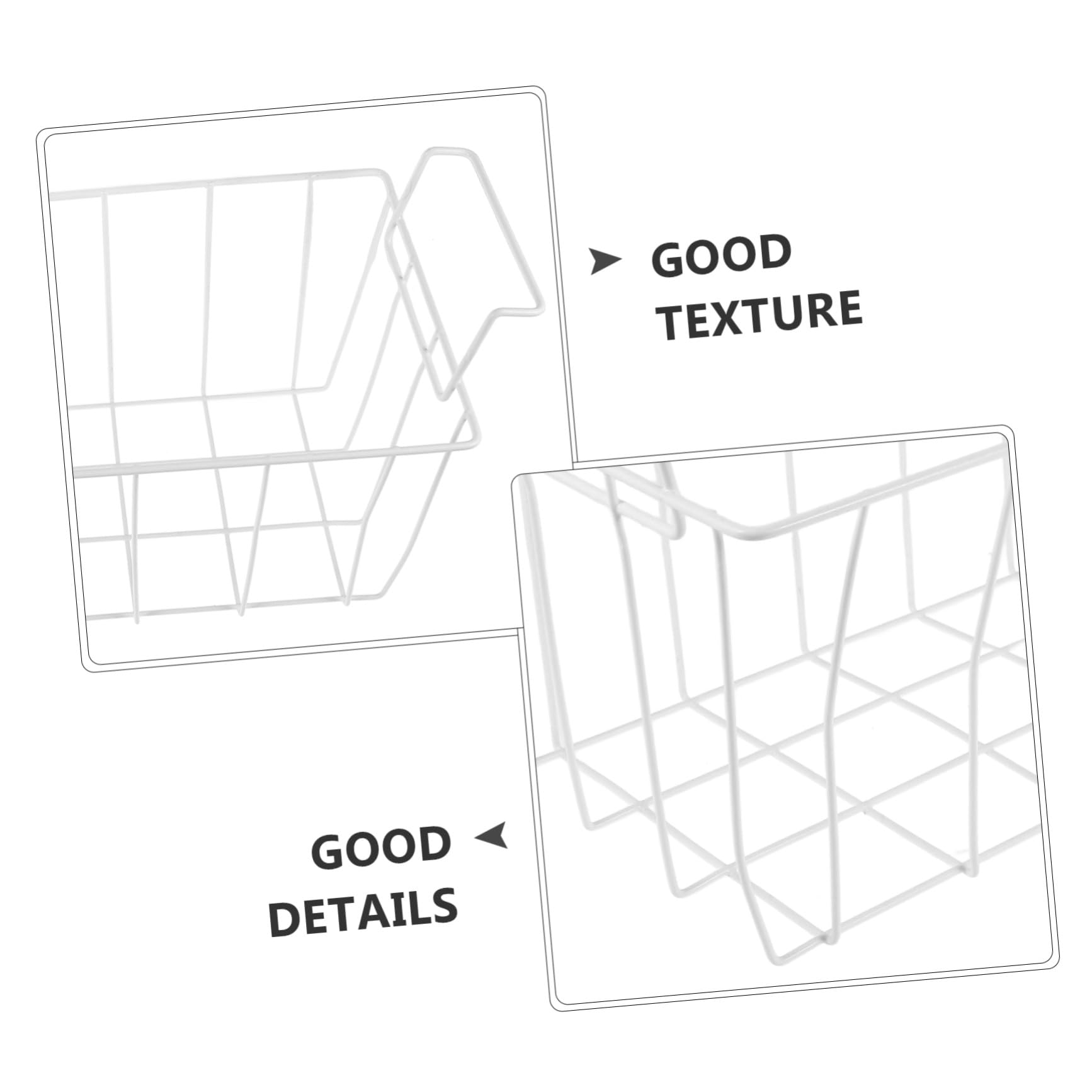 VALICLUD Cestas de Alambre para Congelador Horizontal Cesta de Acero Resistente Compatible Refrigerador Contenedor de Almacenamiento para Hogar y Cocina Organizador Colgante para Alimentos