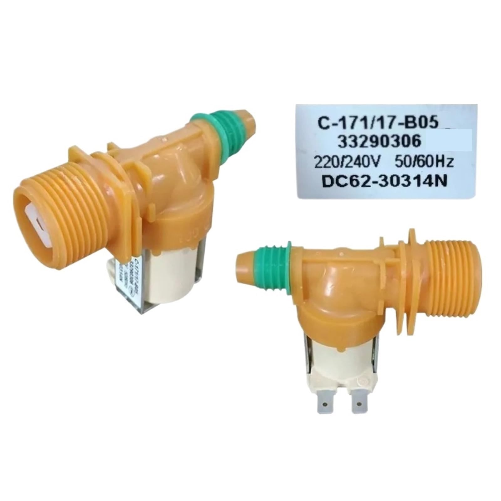 Udhbjebq One Color Dc62-30314N C-171/17-B05 Electric Water Inlet Solenoid Valve For Washing Machine Washer Replacement Parts
