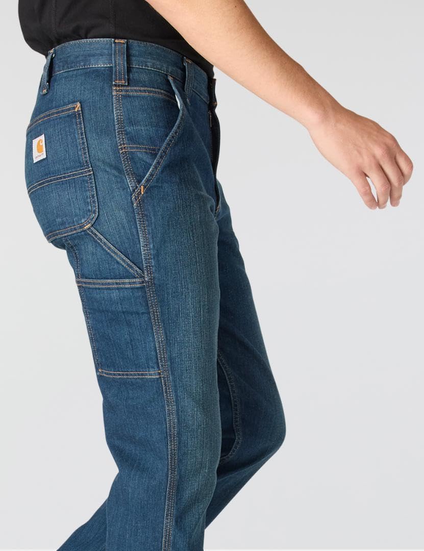 Carhartt Relaxed Straight Rugged Flex Denim Dungaree - Spodnie robocze Mężczyźni