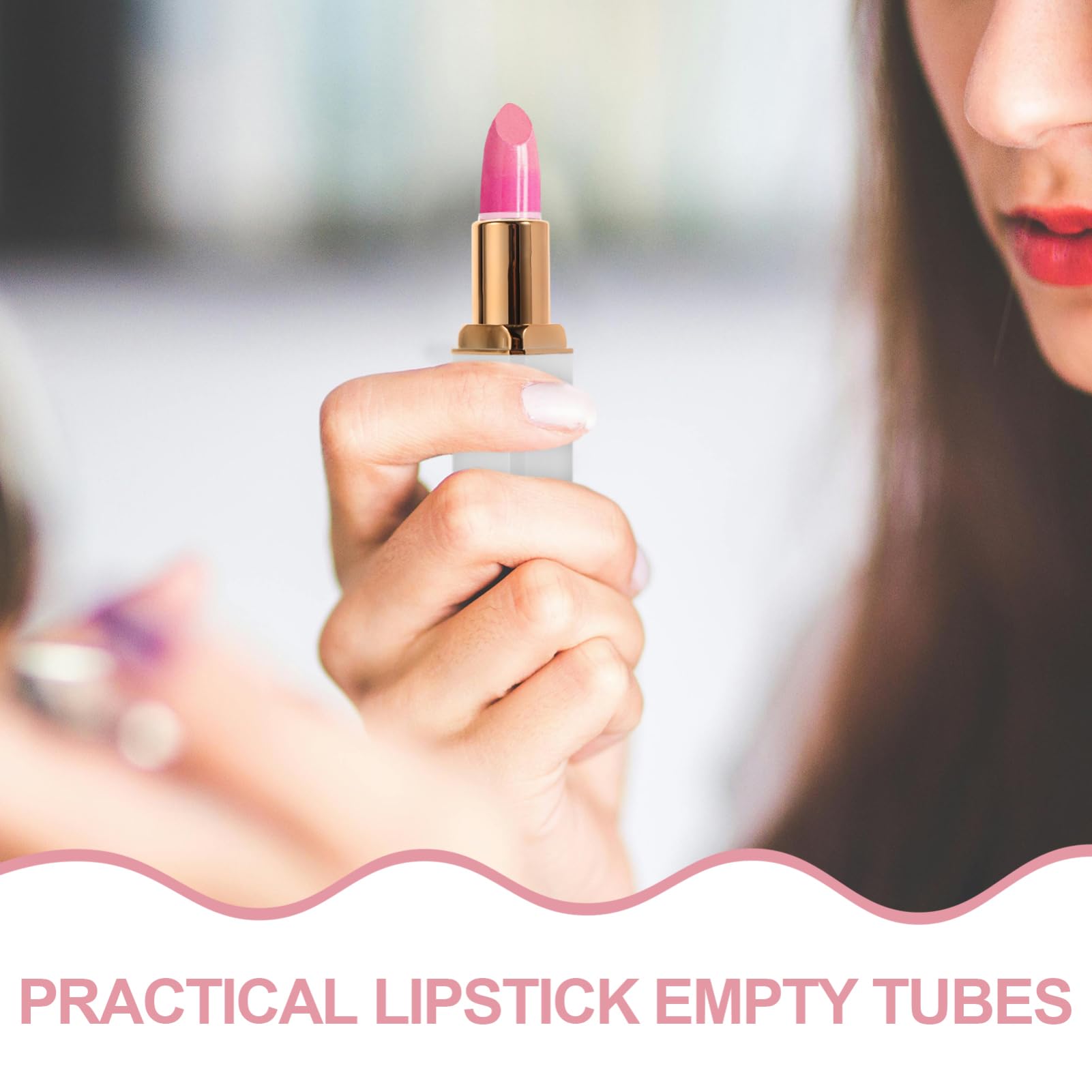 Beavorty 4 Juegos Cosmético Revestimientos Varita Mágica Mini Máscara Poseedor Tubos Cap Contenedor De Brillo De Labios Recargable Contenedor De Brillo De Labios Vacío Abs 10 Uds * 4